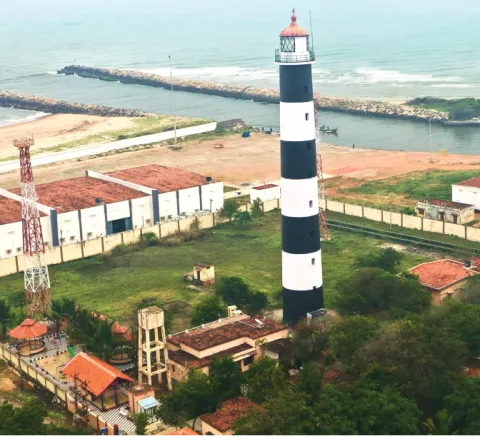 Nagapattinam Lighthouse and DGPS Station